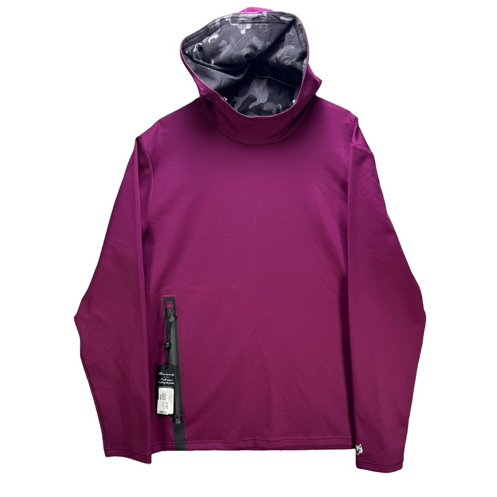 Greyson Golf Hoodie Mens XL Maroon Cokato Lightweight Zip Pocket NWT MSRP $210